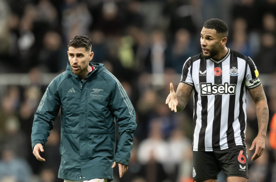 Lascelles slammed Jorginho after the match that saw Newcastle winning 1-0