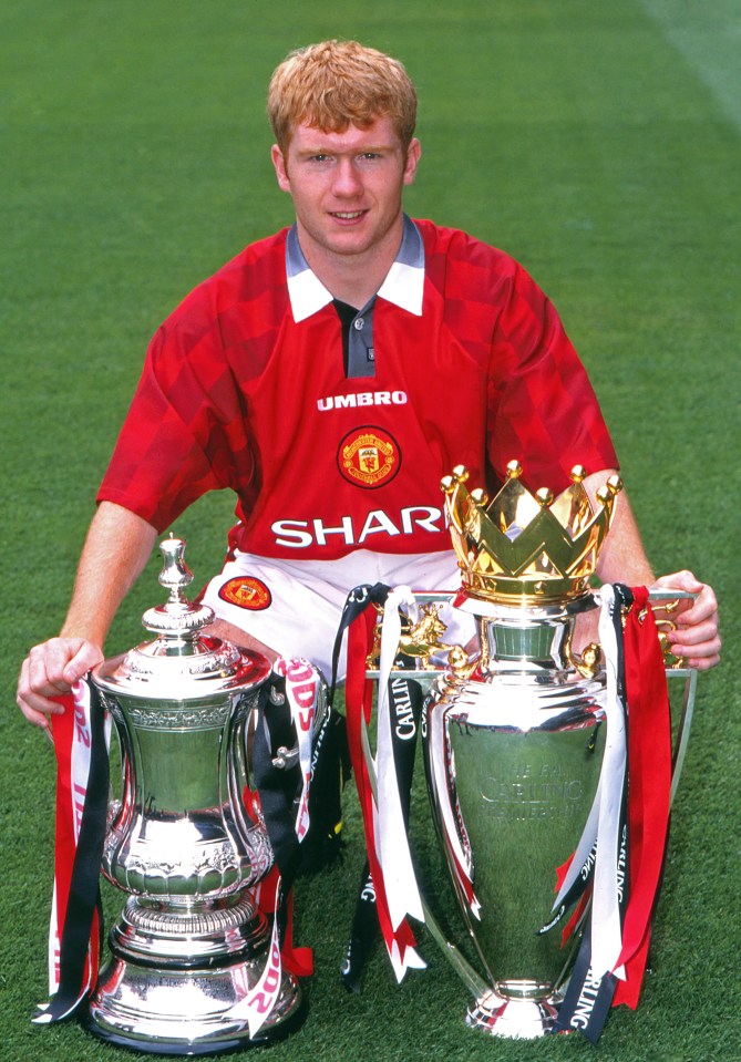 Scholes won the treble with Manchester United in 1999