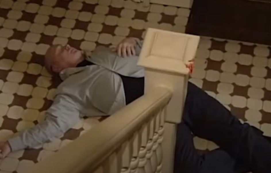 Phil Mitchell proved doubly unlucky when he fell down the stairs for the second time in 2009