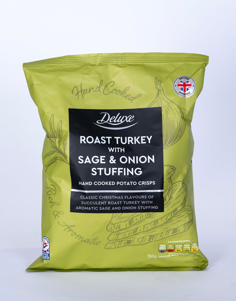 These crisps are packed full of the traditional Christmas dinner flavours, and it's easy to detect the sage and onion