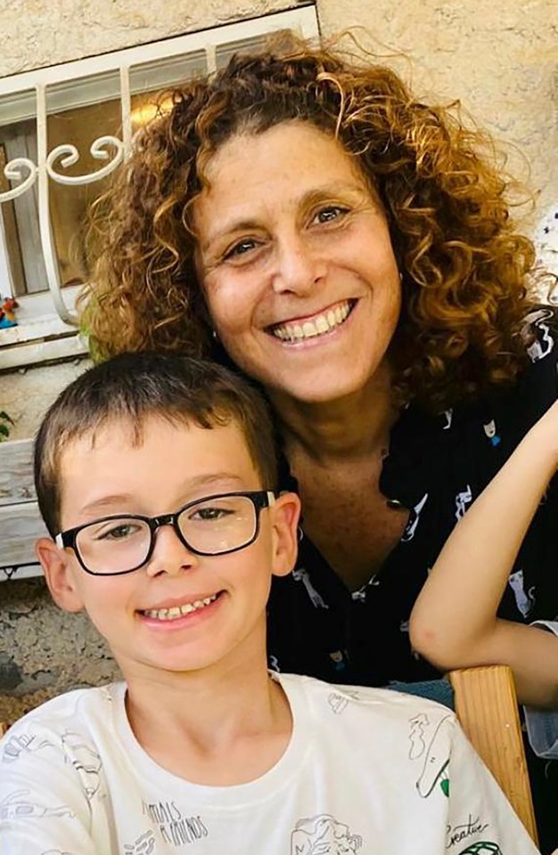 Keren Munder and her son Ohad, 9