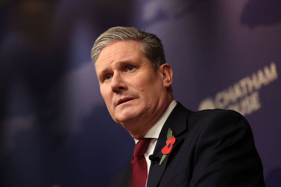 Britain's main opposition Labour Party leader Keir Starmer delivers a speech in central London on October 31, 2023. (Photo by Daniel LEAL / AFP) (Photo by DANIEL LEAL/AFP via Getty Images)