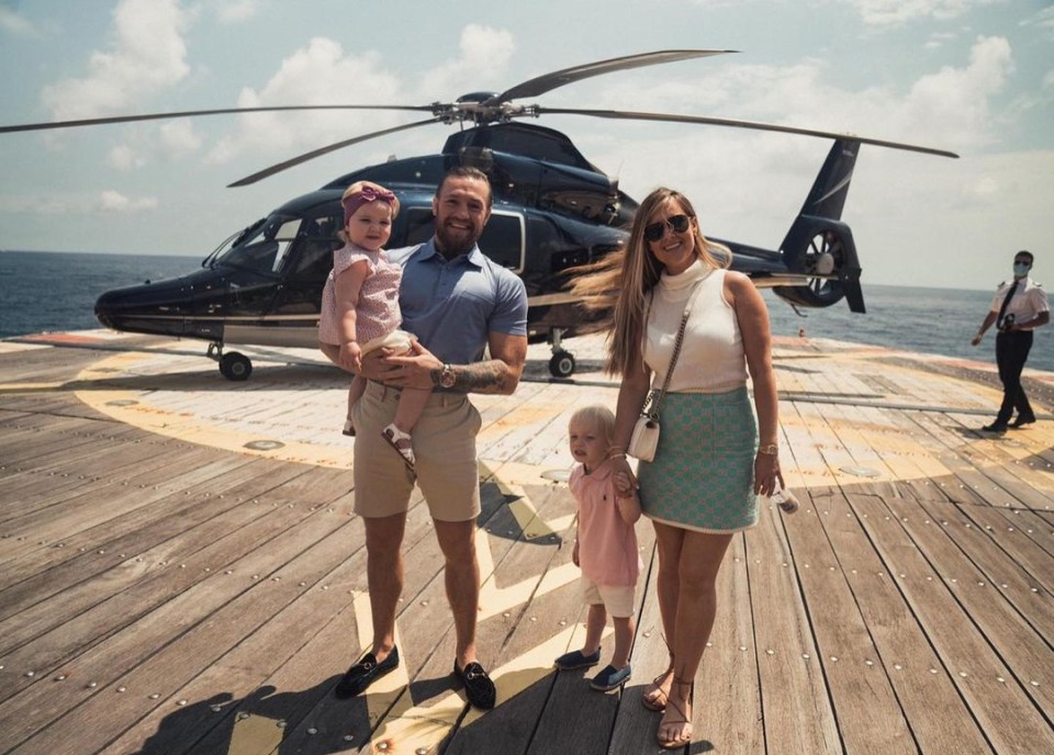 If not by plane, it's private helicopter that helps the McGregor family jet around the world