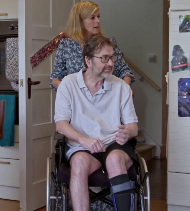 Kate is now Derek's carer after being hospitalised from Covid