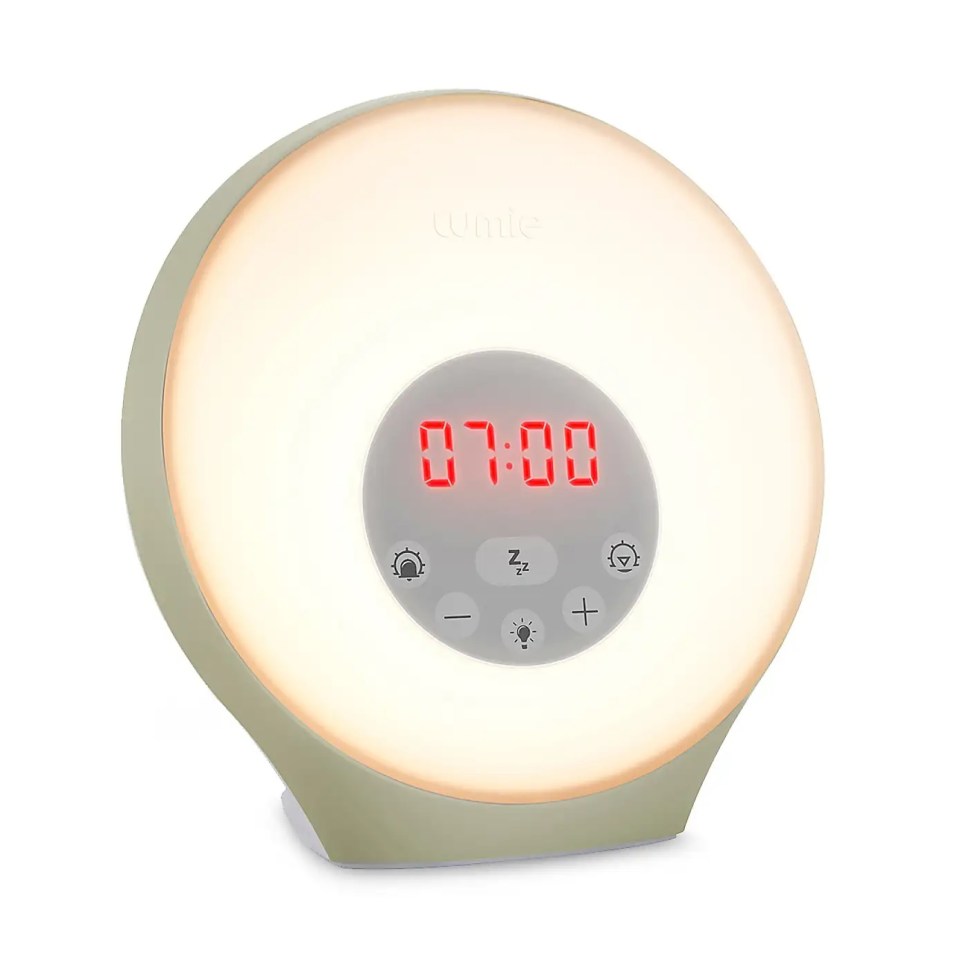 Wake up ready with the Lumie sunrise alarm, £49 from Dunelm