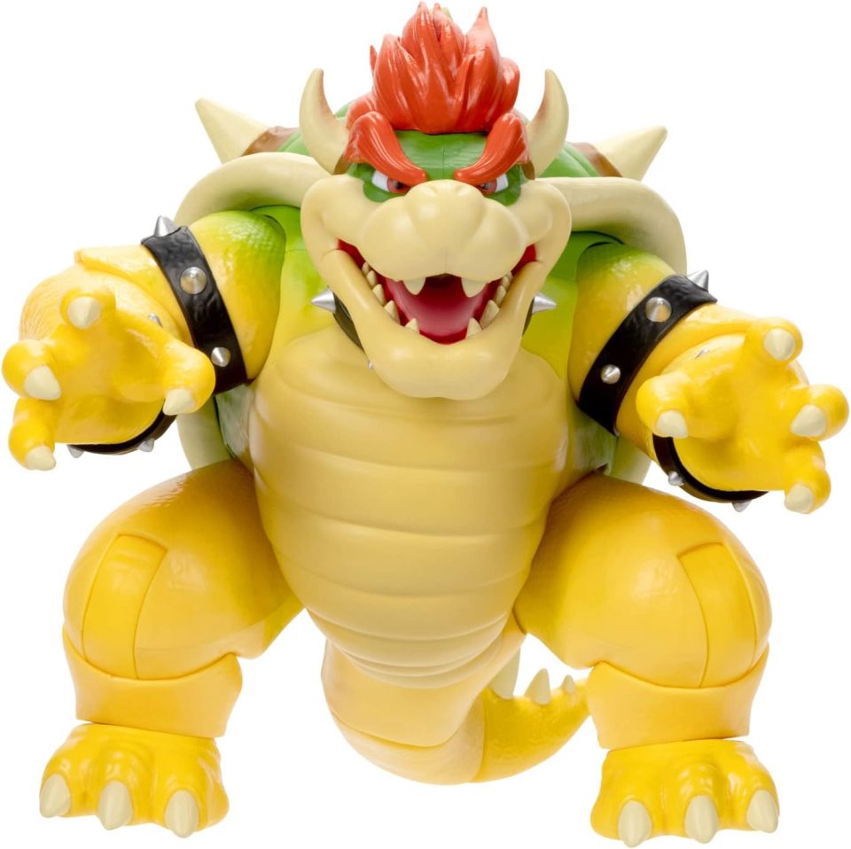 Super Mario Movie 7in Feature Bowser Figure is priced at £34.99