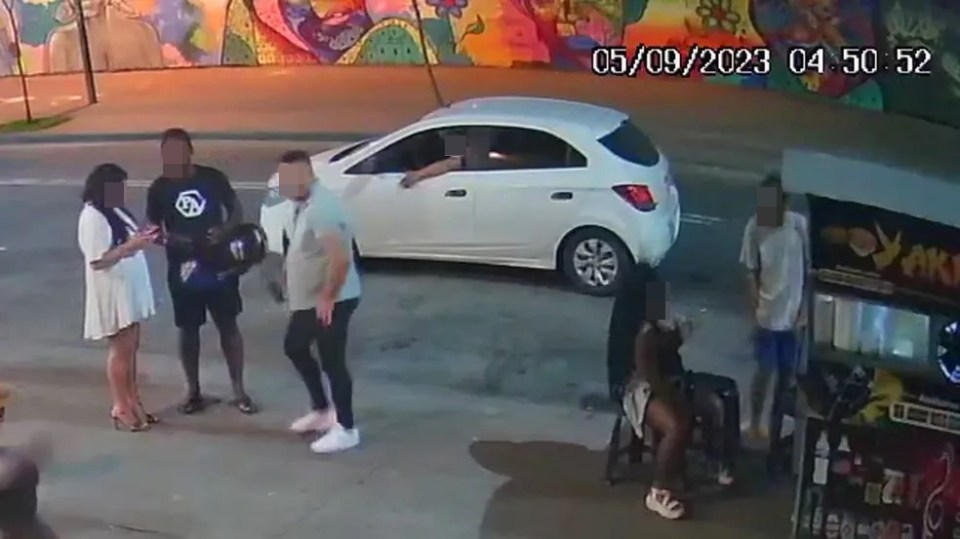 CCTV footage reportedly shows cabin crew members on a night out in Rio