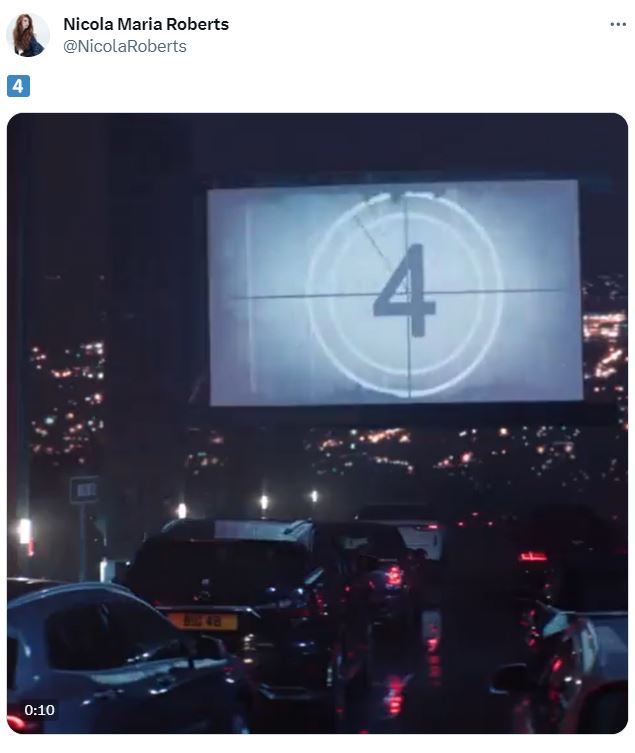 She took to X with the mysterious vintage movie countdown