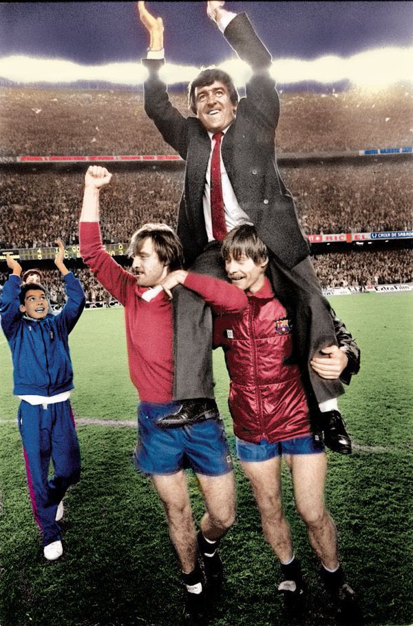 A picture showing Terry Venables and a young Pep Guardiola has emerged