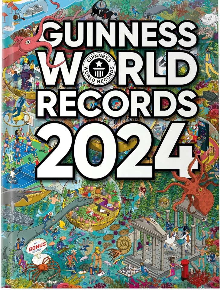 She' s on the cover of the Guinness World Records 2024 book- can you find her?