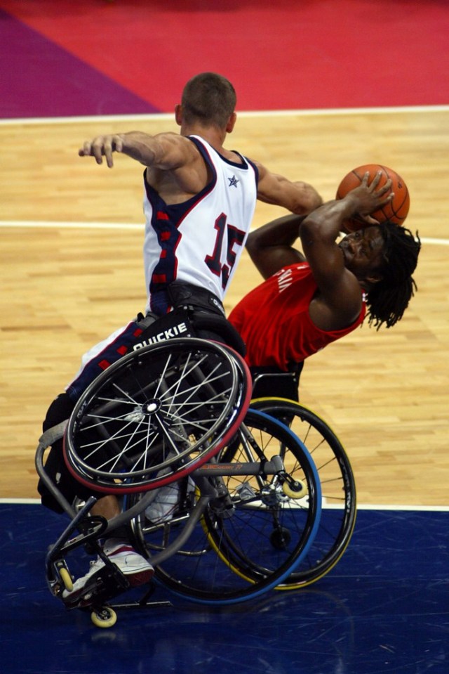  Ade played wheelchair basketball at the Paralympics