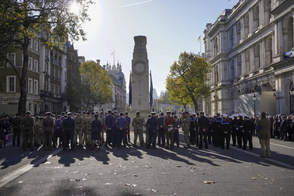 He says his military training kicked in at the Cenotaph, as he looked around to see if anyone was causing problems