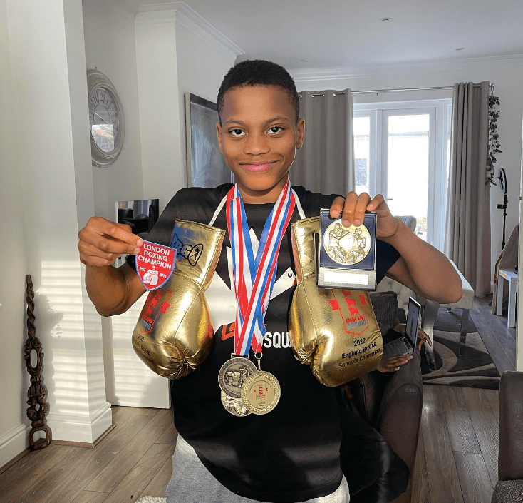 Marcus' youngest son Yash is an amateur boxing sensation