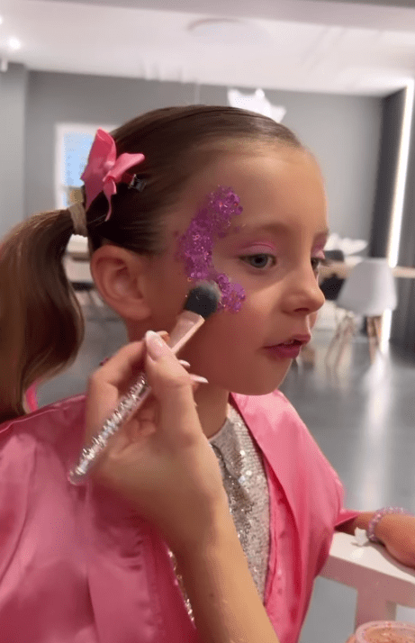 Sunday was treated to a makeover by two life-sized Barbies for her most recent birthday