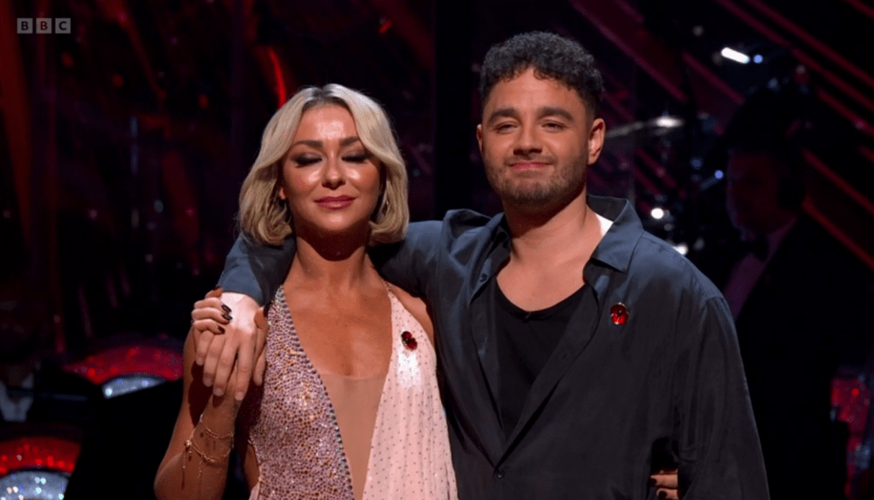 Adam Thomas and his pro partner Luba Mushtuk look gutted after being told they have to take part in the dreaded Strictly dance-off