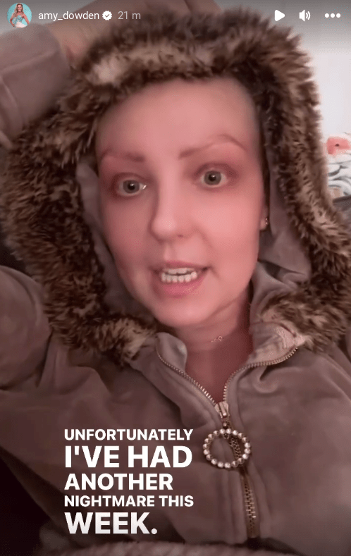 Amy Dowden has a blood clot in her lung