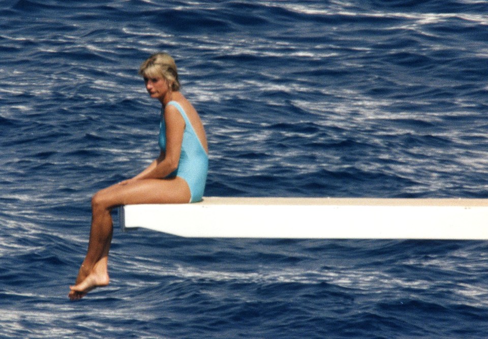 Photos of Diana sitting on the yacht circulated around the world