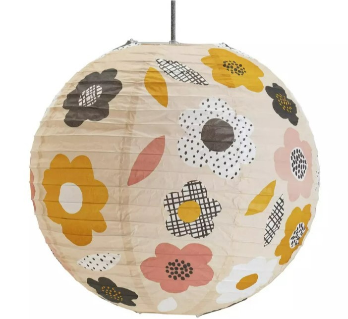 A super-cute lampshade for a pop of spring in the darker nights