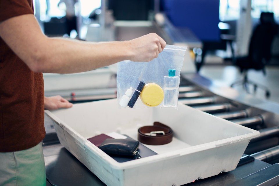 Liquid containers going through security at Manchester Aiport must have measurements marked on the bottle