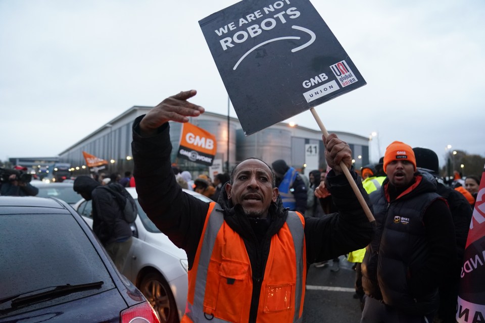 Amazon staff at a Coventry warehouse went on strike over pay and conditions