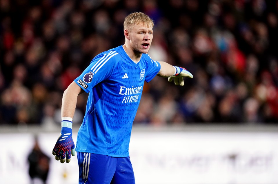 Arsenal goalkeeper Aaron Ramsdale started against Brentford