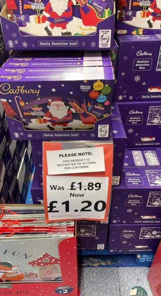 B&M are selling Cadbury selection boxes for just £1.20