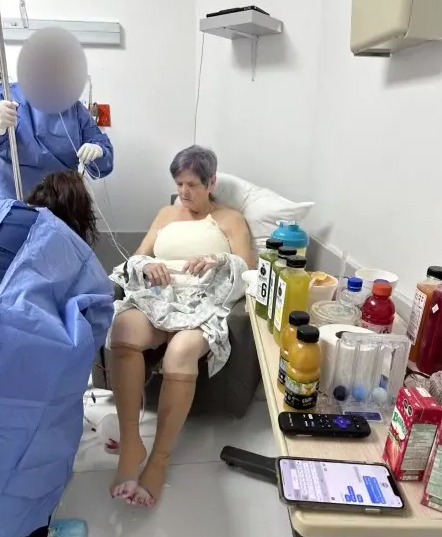 The mum visited Mexico for skin removal surgery and a breast lift