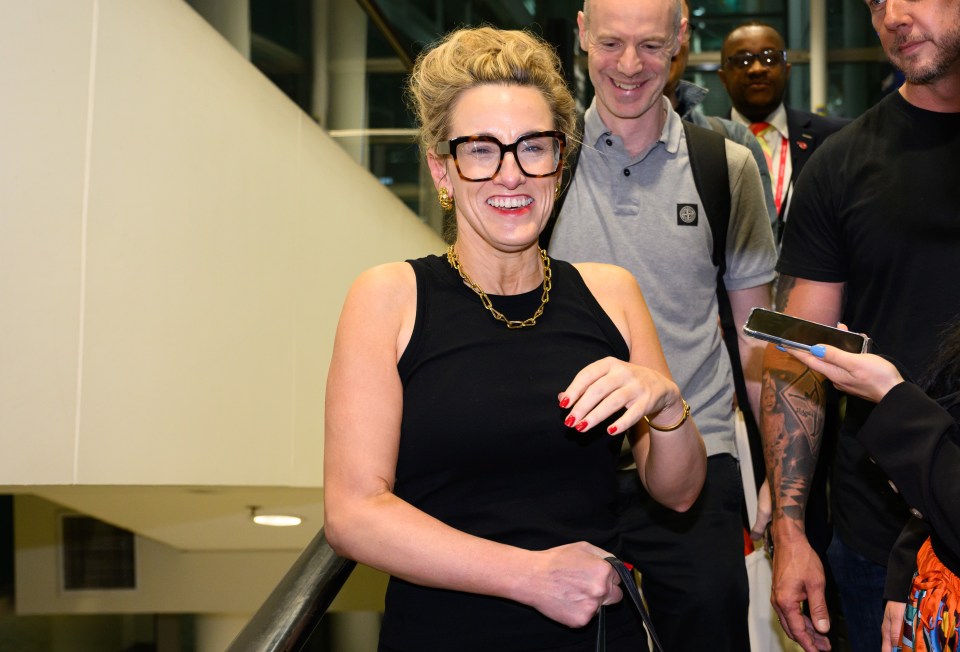 The TV star hit back at her comments as she arrived Down Under