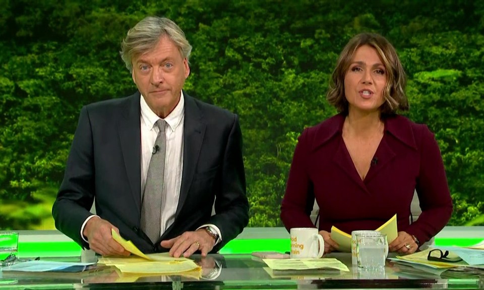 Susanna Reid took to the airwaves alongside veteran broadcaster Richard Madeley