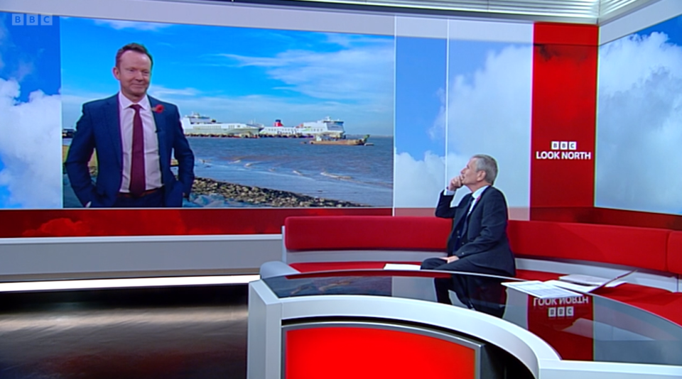 BBC presenter Paul Hudson left his co-star Peter Levy squirming after a very rude joke on Look North last night