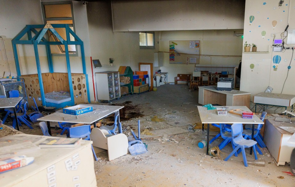 A blood stained nursery in Kibbutz Be'eri where many were slaughtered