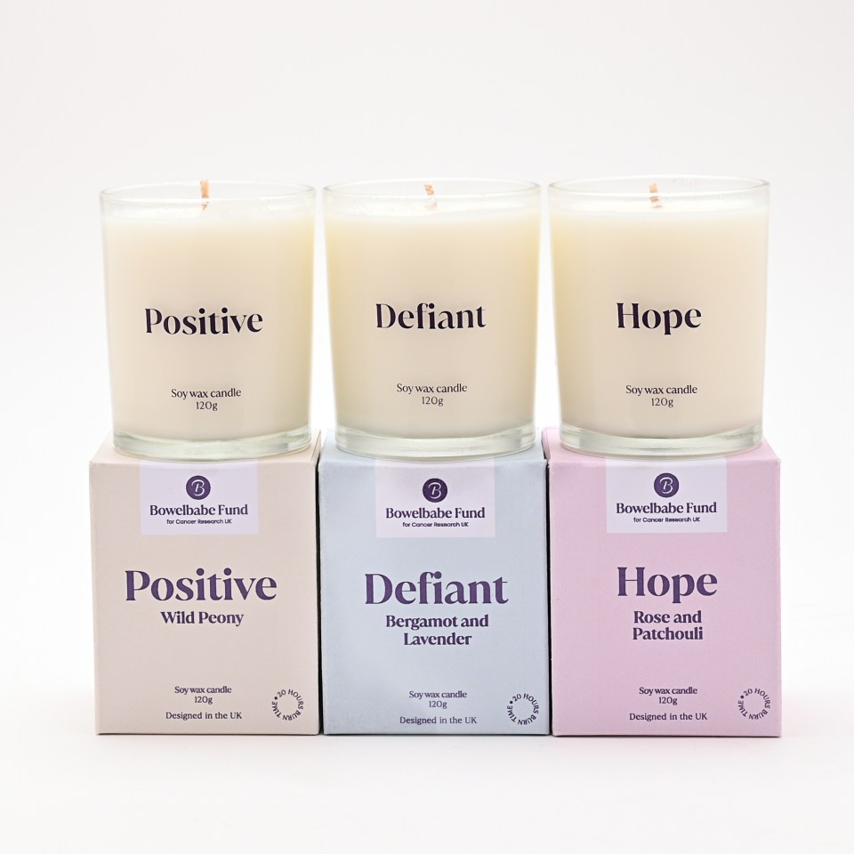 The candles (£4.99) are Deborah’s favourite floral scents– wild peony in the ‘Positive’ collection, bergamot and lavender in ‘Defiant’ and rose & patchouli in ‘Hope’.