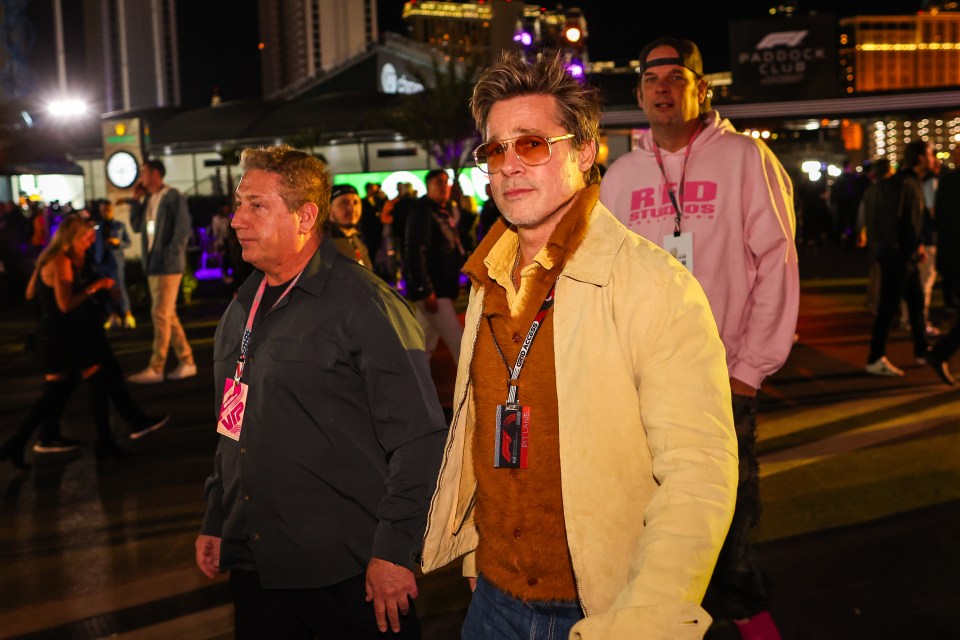 Brad Pitt looked as cool as ever at the circuit