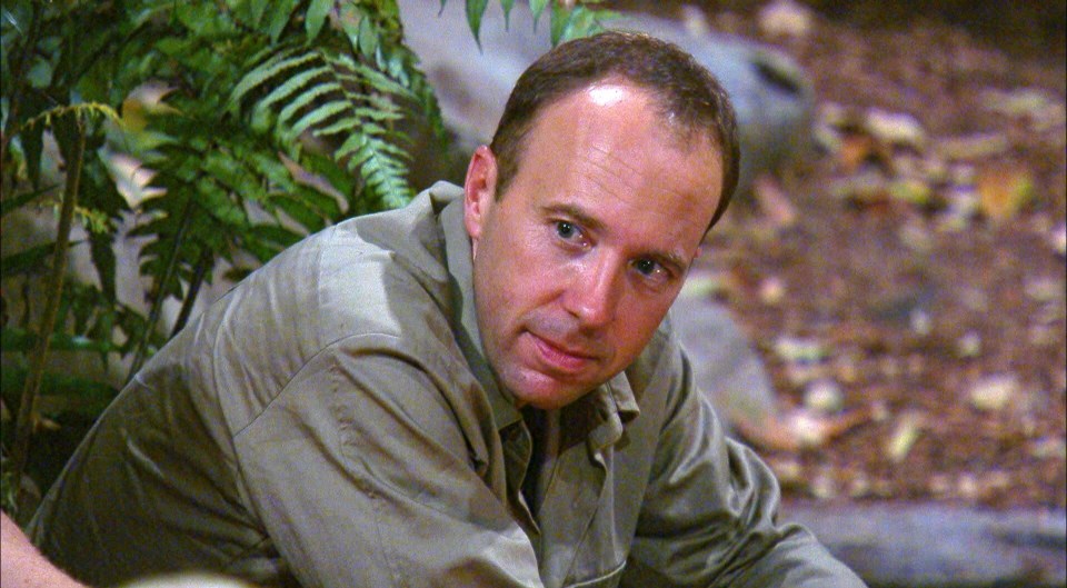 The disgraced ex-Health Secretary on I'm A Celeb