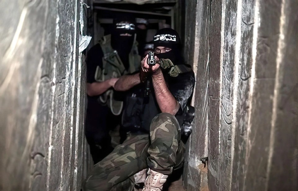 File image shows Hamas training in tunnels inside the Gaza Strip