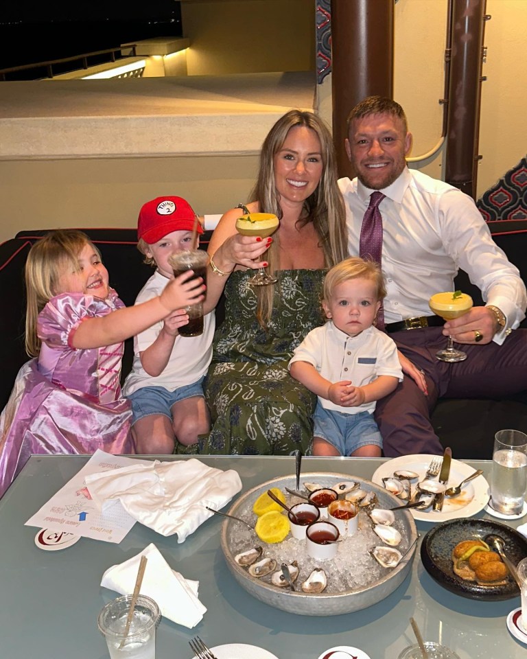 Dee and McGregor with their children, Croia, Conor Jr and Rian