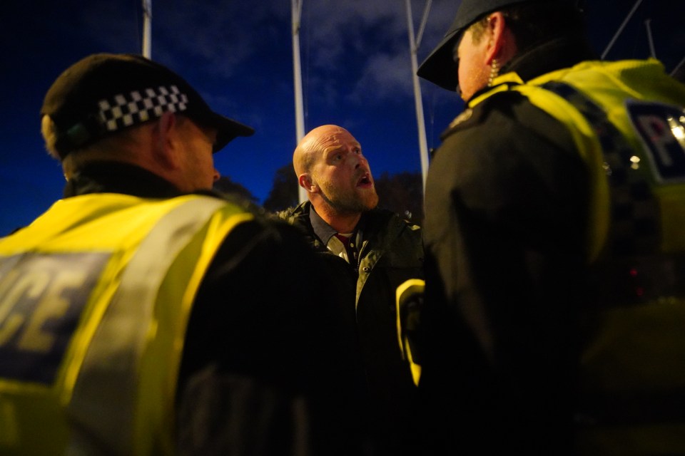 Counter-protesters and officers in rows in Parliament Square on Saturday night