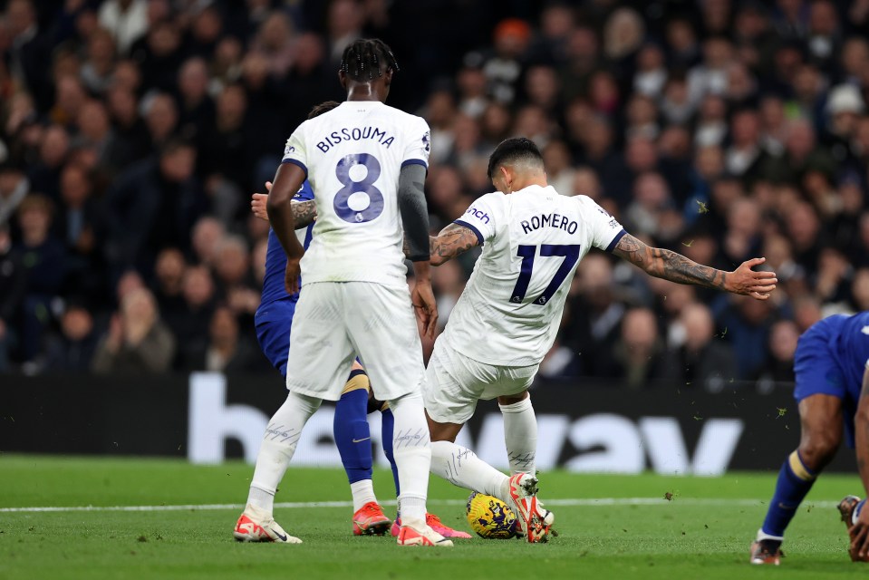 Romero followed throgh on his tackle on Fernandez