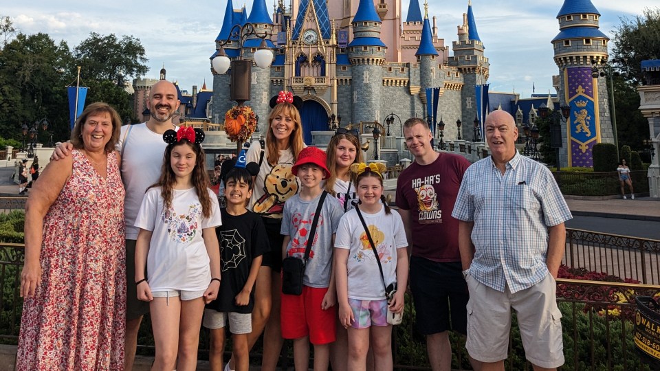 Mark Hudson at Disney World with family