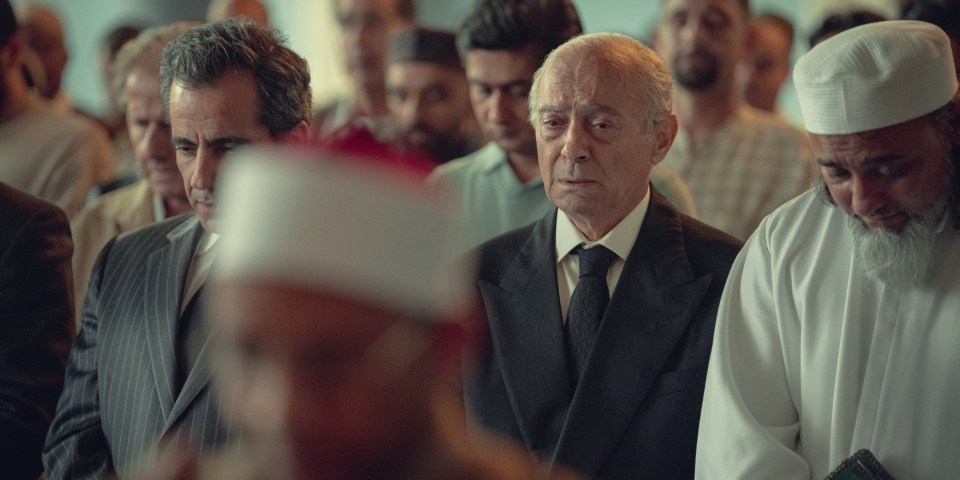 Dodi's father Mohamed al-Fayed, played by Salim Daw, mourns his son