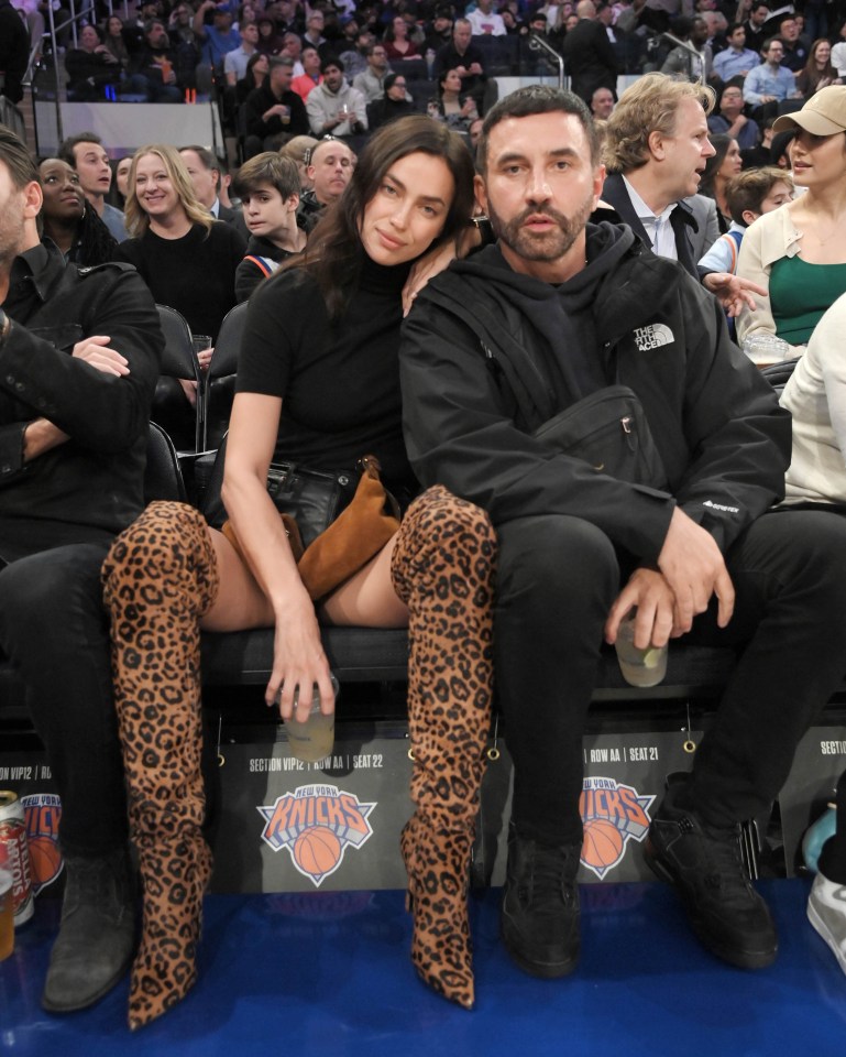 Earlier this week Irina was seen enjoying a basketball game with her pal, designer Riccardo Tisci