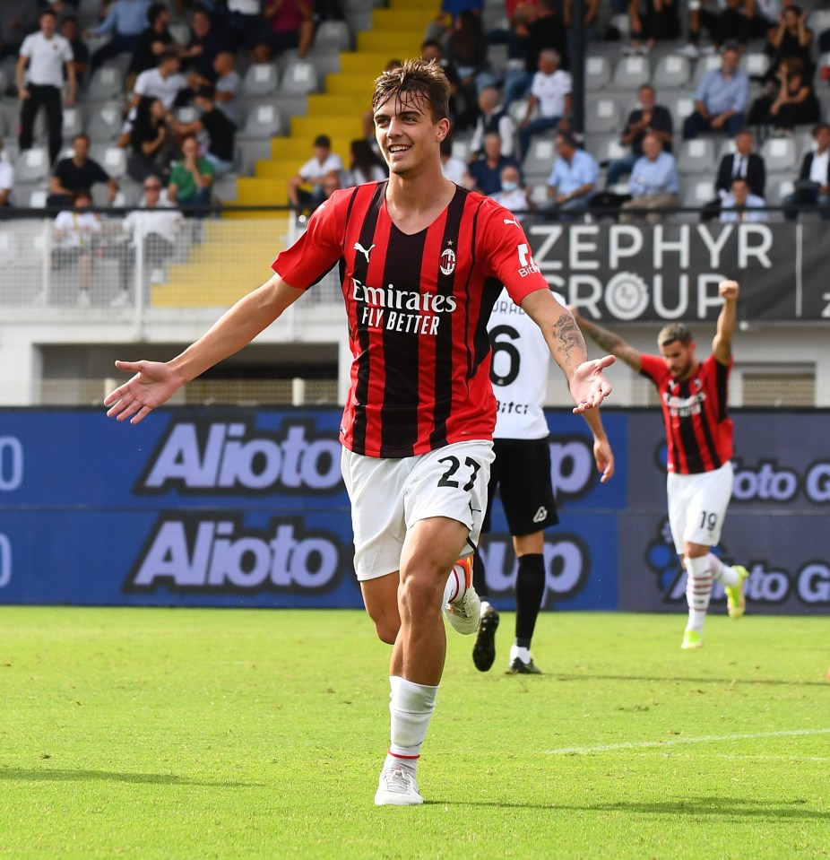 Daniel Maldini has scored as an AC Milan player