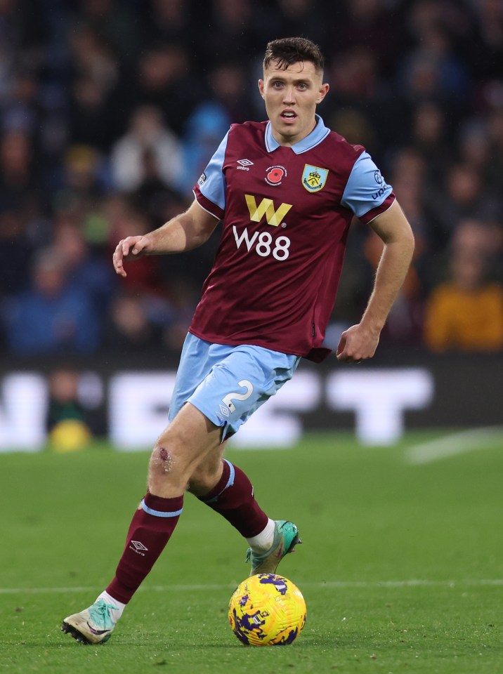 Burnley defender Dara O'Shea is the only defender to make the top ten