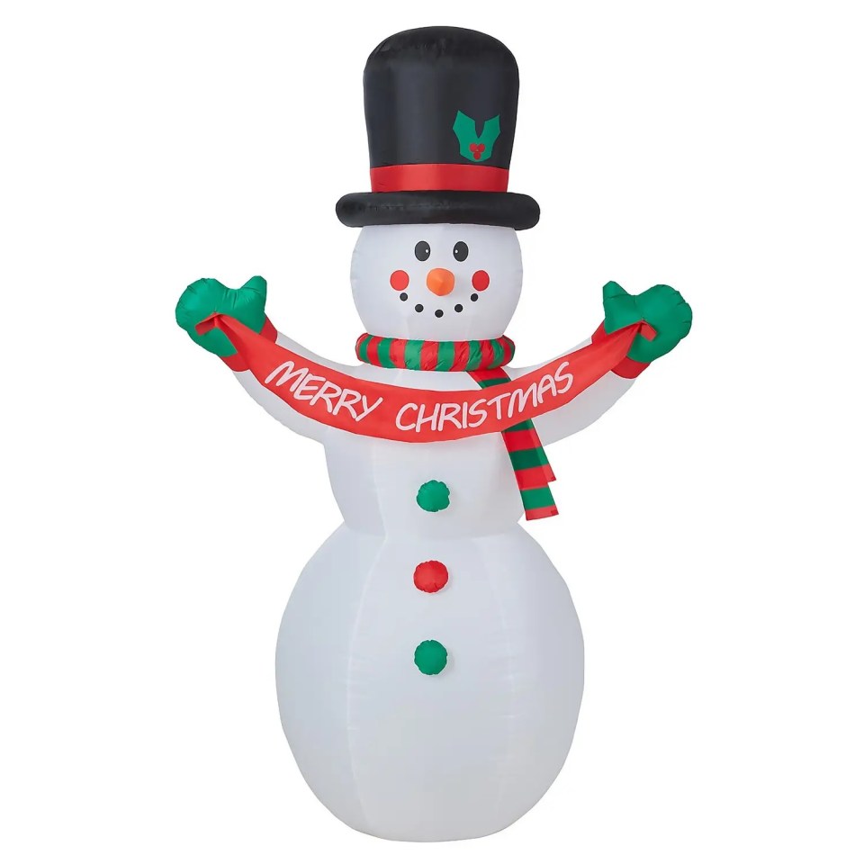 Save £25 on this 8ft inflatable snowman from Homebase