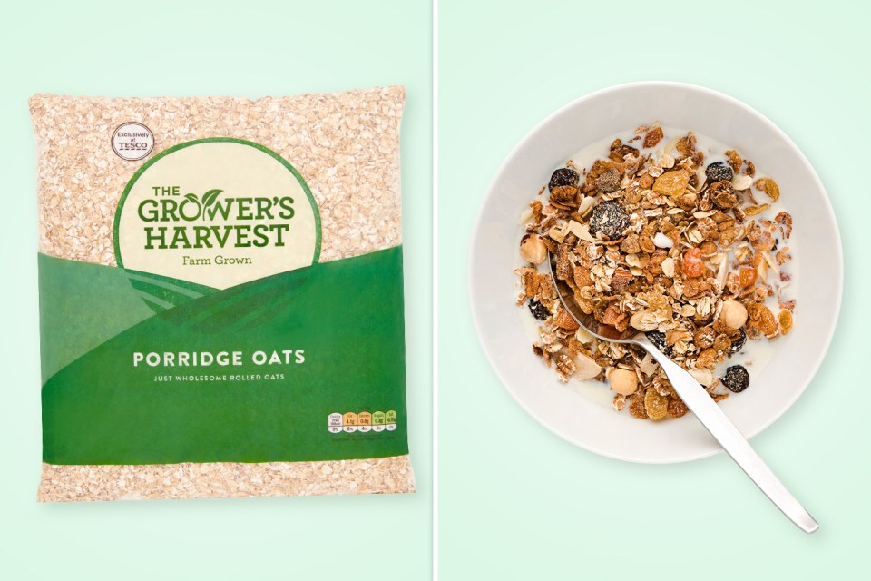 Porridge oats are a good swap for cereal