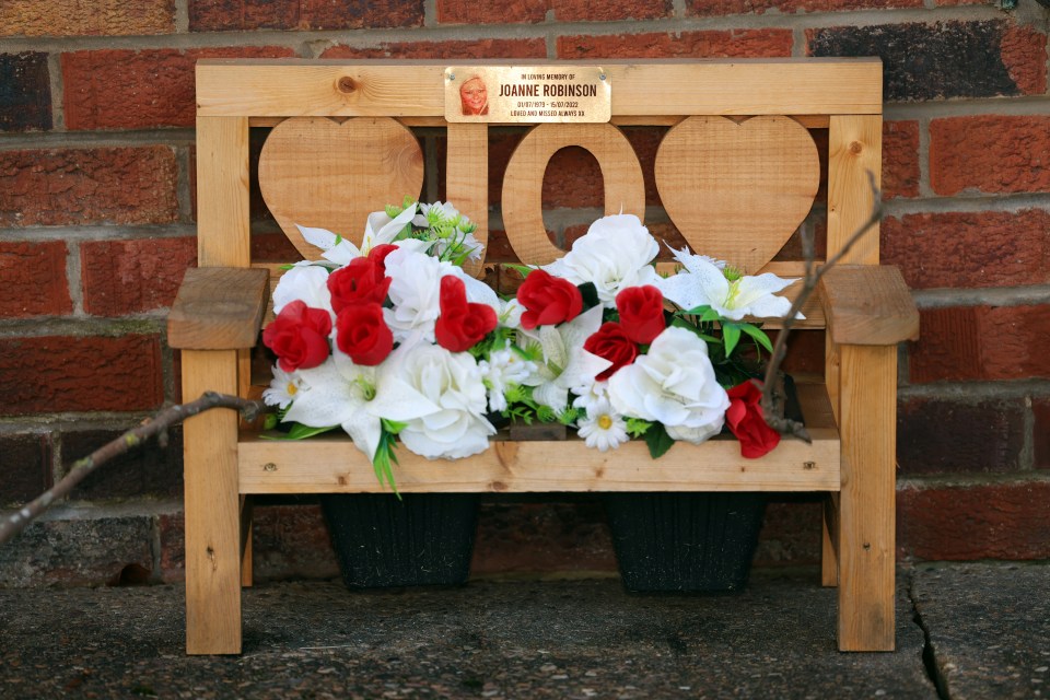 A memorial for Joanne in Dot's garden