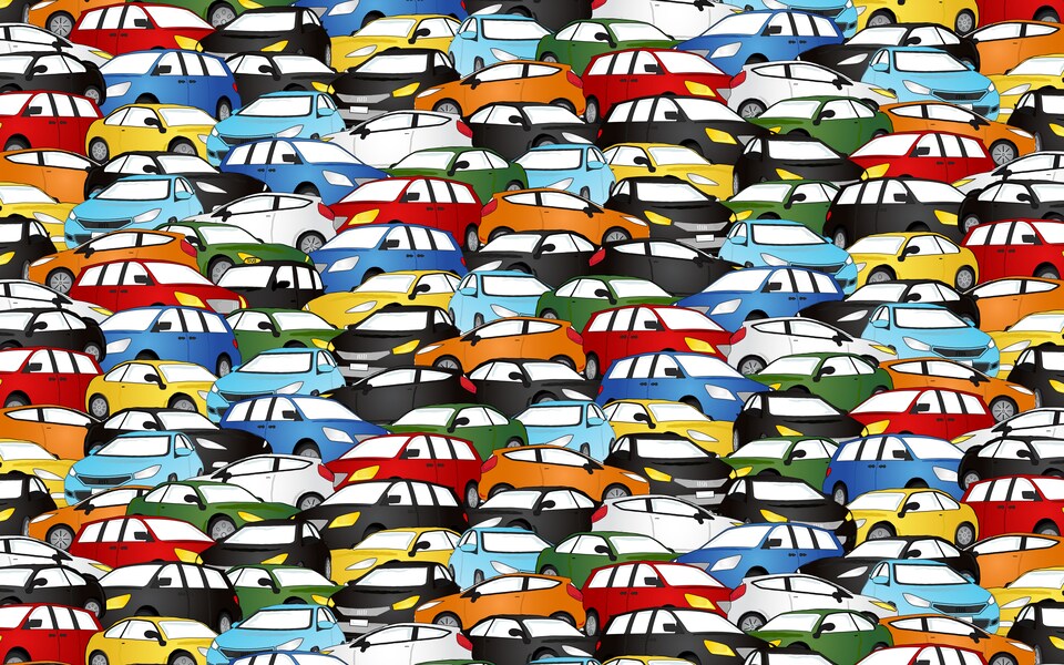 Can you spot the taxi here in under seven seconds?