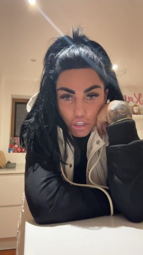 Katie Price takes to Facebook for a chat on a live broadcast