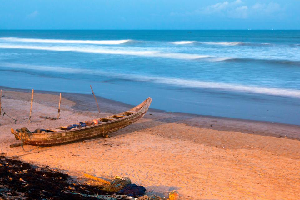 There is more than 500km of shoreline along Ghana