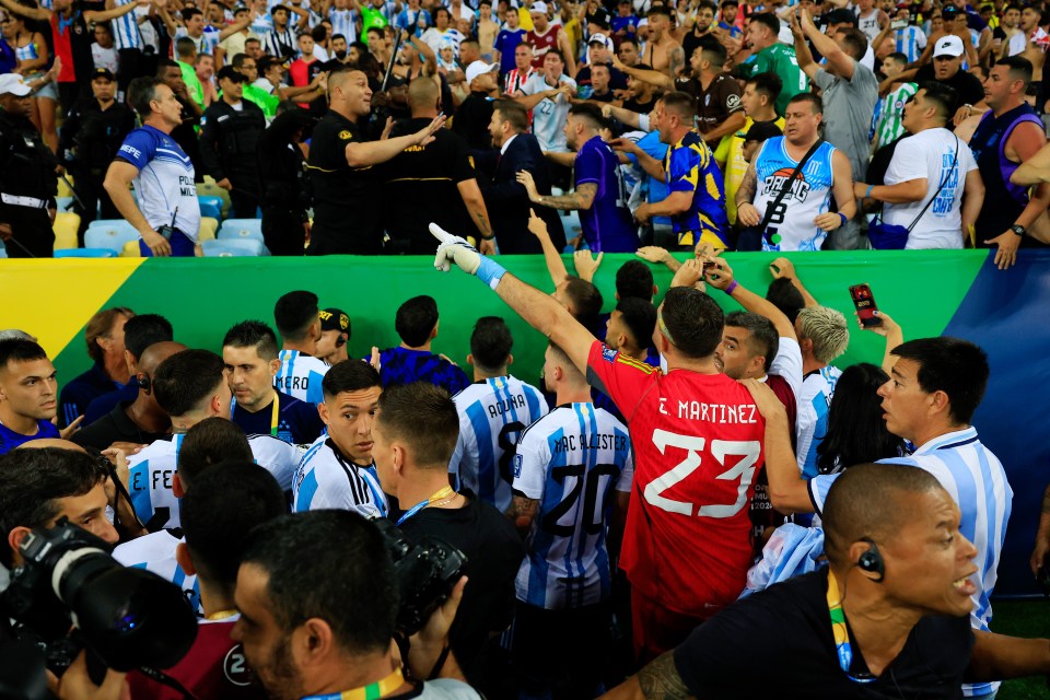 Argentina's win was overshadowed by violent clashes between their fans and Brazilian police